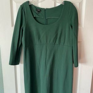 Olive green Talbots shift ponte dress